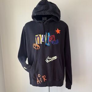 Nike Multicolor Graphic Black Hoodie